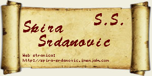 Spira Srdanović vizit kartica